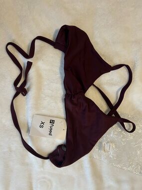 Women's Deep Plum Triangle Bikini Top - Unbranded
